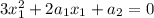 3x^2_{1}+2a_{1}x_{1}+a_{2}=0