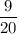 \dfrac{9}{20}