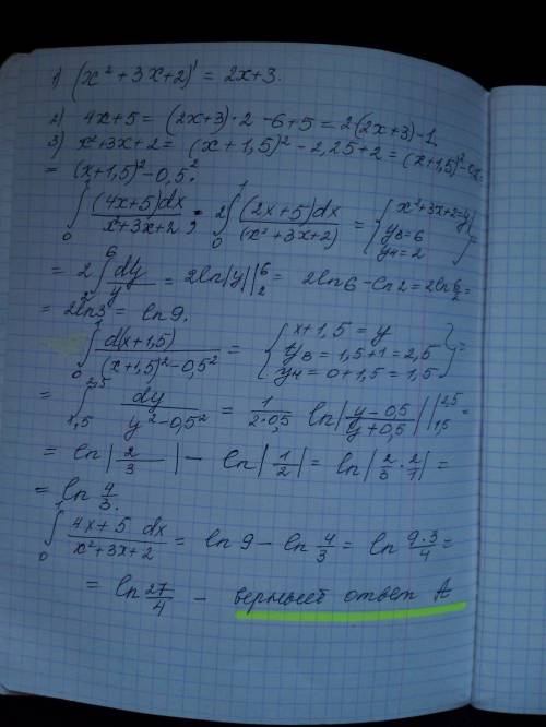 И37) Вычичлить интеграл S (4x+5)/(x^2+3x+2) dxЖелательно подробнее