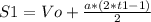 S1=Vo+\frac{a*(2*t1-1)}{2}