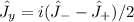 \hat{J}_y = i(\hat{J}_- - \hat{J}_+)/2