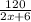 \frac{120}{2x+6}