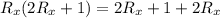 \displaystyle R_x(2R_x+1)=2R_x+1+2R_x