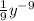 \frac{1}{9} y^{-9}