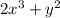 2x^{3}+y^{2}