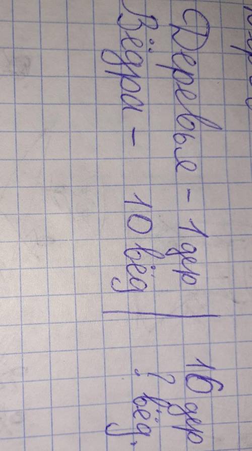 26. В саду 16 яблонь. Под каждое дерево нужно вылить по 10 вёдер воды. Сколько вёдер воды нужно дляп