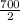 \frac{700}{2}