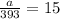 \frac{a}{393}=15