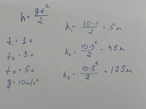 Определите высоту падения тела за третью секунду, если за первую секунду он пролетел 5 м. Какое расс