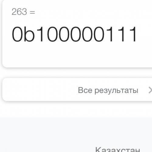 Как представлено число 263 в двоичной системе вычисления