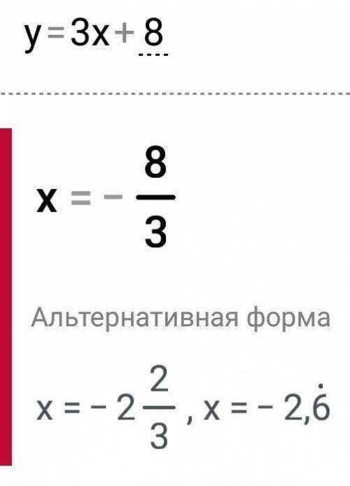 Знайдіть область визначення функції. у = 3х + 8​