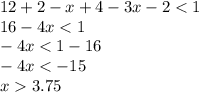 12+2-x+4-3x-2