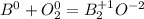 B^{0}+O^{0}_2=B^{+1}_2O^{-2}