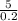 \frac{5}{0.2}