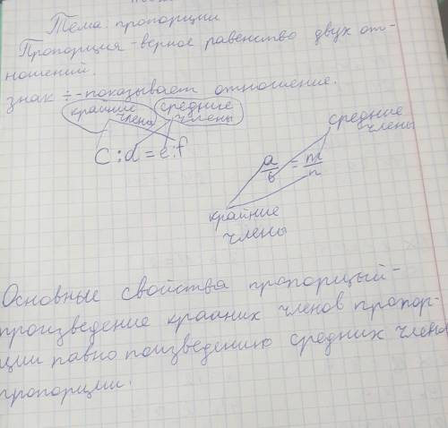 Объясните тему про пропорции(