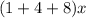 (1+4+8)x