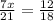 \frac{7x}{21}=\frac{12}{18}