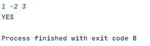 C++, python Задано три цілих числа a, b, c. У відповідь потрібно вивести YES, якщо серед них є хоча