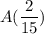 \displaystyle A(\frac{2}{15} )