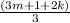 \frac{(3m+1+2k)}{3}