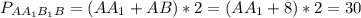 P_{AA_1B_1B}=(AA_1+AB)*2=(AA_1+8)*2=30