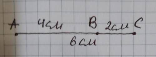 Точки А, В, С лежать на одной прямой. Какая из трех точек лежит между двумя другими, если известно,