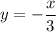 \displaystyle y = -\frac{x}{3}