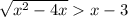 \sqrt{ {x}^{2} - 4x } x - 3