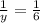 \frac{1}{y}=\frac{1}{6}