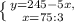 \left \{ {{y=245-5x}, \atop {x=75:3}} \right.