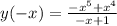 y(-x)=\frac{-x^5+x^4}{-x+1}