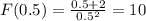 F(0.5)=\frac{0.5+2}{0.5^2}=10