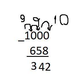 Как решить столбиком 1000-658​