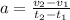 a=\frac{v_2-v_1}{t_2-t_1}