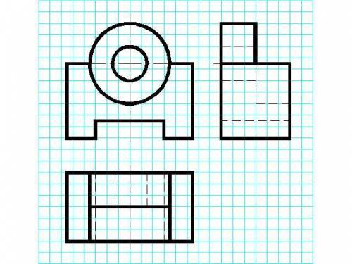 Начертите горизонтальный вид(вид сверху)и нужно сделать разрезы на все видах