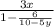 \frac{3x}{1-\frac{6}{10-5y} }