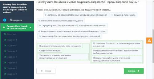 Почему Лига Наций не смогла сохранить мир после Первой мировой войны? Укажи сильные и слабые стороны