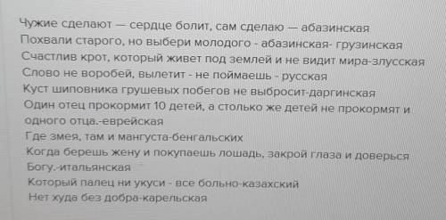 Найдите в интернете или доп. литературе 10 пословиц разных народов​