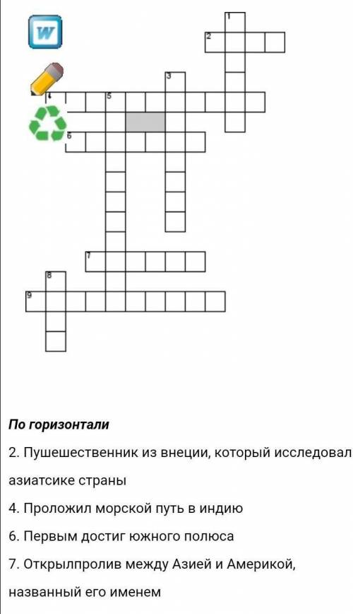 составить кросворд про извесных географов.