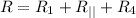 R=R_1+R_{||}+R_4