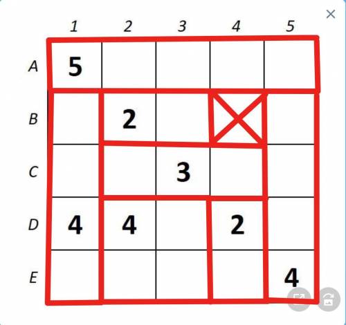 Из квадрата 5×5 вырезали одну клетку. Оставшуюся фигуру разрезали по границам клеток на прямоугольни