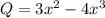 Q=3x^2-4x^3