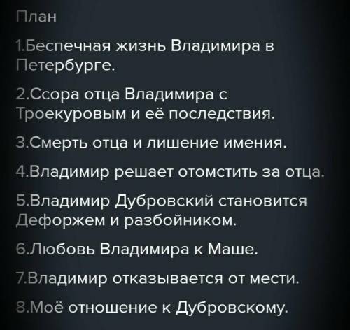 План для сочинения Дубровский по теме „Письмо из дома нарушенное налаженную жизнь” ​