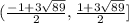 (\frac{-1+3\sqrt{89}}{2},\frac{1+3\sqrt{89}}{2}]