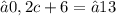 −0,2c+6=−13