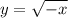 y = \sqrt{-x}