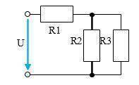 1. В указанной схеме определите ток источника, если U = 30 В; R1 = 8 Ом R2 = R3 = 4 Ом 2. Для указан