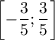 \left[-\dfrac{3}{5};\dfrac{3}{5}\right]