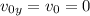 v_{0y}=v_{0}=0