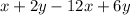 x + 2y - 12x+6y